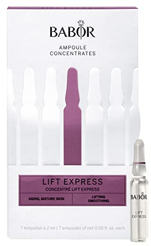 BABOR Lift Express Anti-Aging Serum Ampoules for the Face, for Immediate Anti-Wrinkle Effect, Vegan Formula, 7 x 2 ml Concentrated Ampoules