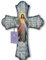 FRATELLI BONELLA - Crocifisso da Parete in Legno di Pioppo Raffigurante Gesù Misericordioso - Crocifisso Vintage 28x40 cm - Crocifisso Legno 100% Made in Italy