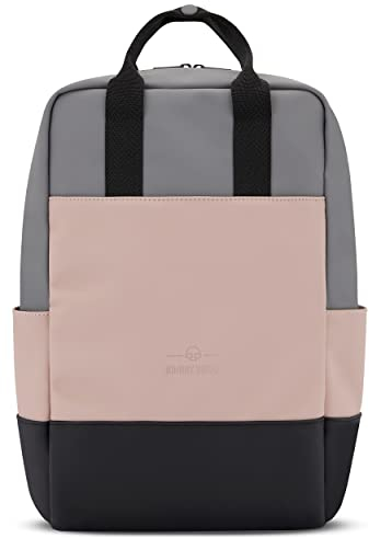 Johnny Urban Rucksack Damen Rosa Grau - Hailey - Backpack für Frauen - Eleganter Daypack mit 14 Zoll Laptopfach für Uni Business Schule - Moderne City Rucksäcke - Wasserabweisend