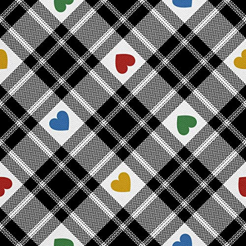 HEKO PANELS Stoff Oxford wasserdichte Meterware Canvas-Stoff Polyester Stoff Zum Nähen Nähstoffe Dekostoffe Wasserabweisend Blickdicht Kariert 2 Meter 155 x 200 cm