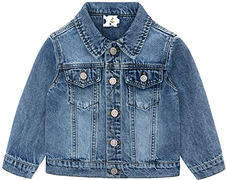famuka Toddler Boys Girls Denim Jackets (as8, age, 3_years, Blue)
