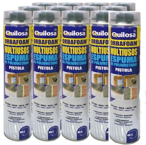 QUILOSA - Lot de 12 mousse de polyuréthane quilosa Orbafoam O2-M1 700 ml