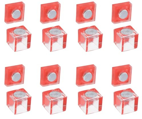 UFURMATE Magnetische Riegel, 8PCS Transparenter Acrylschrank Magnetverschlüsse Selbstklebende Glastür Magnetischer Fang Magnet Schrank Riegel Verschluss für Acryl/Glasschrank Display (kleine Größe)