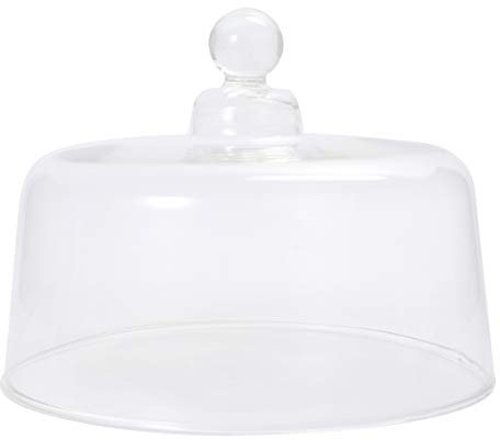 UTHCLO Cake Food Cover Glass Dome 24cm Diameter x 18cm Height Dustproof Display Cover for Dessert and Fruit Protection Kitchen Food Tent