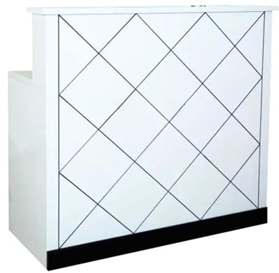 KHFWBG Empfangstheke Empfangstresen an der Rezeption mit abschließbaren Schubladen. Empfang für Büro, Einzelhandel, Lobby, Schönheit(Color:Style3,Size:Large)