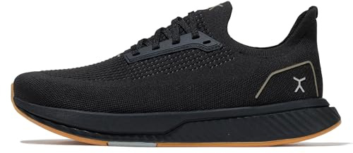 Flux Footwear Adapt Runners for Women and Mens Barefoot Minimalist Shoes – Wide Toe Box, Zero Drop Sole, Lightweight & Flexible, Perfect for Walking, Running and Everyday Comfort - Black/Gum