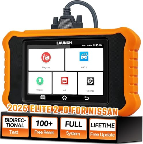 LAUNCH Creader Elite 2.0 OBD2 Diagnosverktyg för Nissan/för Infiniti/för GTR,Samma Funktion Som LAUNCH X431 Launchsdiagnosverktyg bil,50+ återställning,Aktivt Test,ECU-Kodning,Komplett System