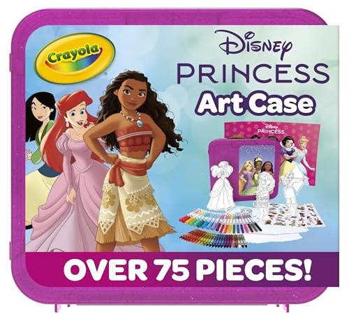 Crayola Disney Princess Art Case (75ct) Art Kit for Kids, Art Supplies, Coloring Set, Gift for Girls & Boys