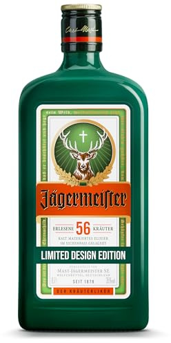 Jägermeister – #HerbalGreen Limited Design Edition – 1 x 0,7l Premium Kräuterlikör 35% Vol. – 56 erlesene Kräuter – Im Eichenfass gelagert – Das Original aus Wolfenbüttel | Limited Design Edition - 56 erlesene Kräuter – Im Eichenfass gelagert – Das Original aus Wolfenbüttel