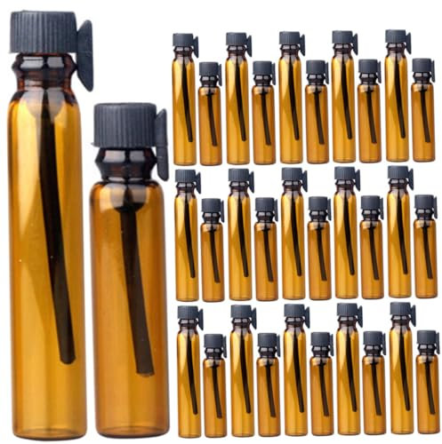 DRESSOOS 50pcs Essential Oil Dropper Bottles Perfume Refillable Travel Bottle Dropper