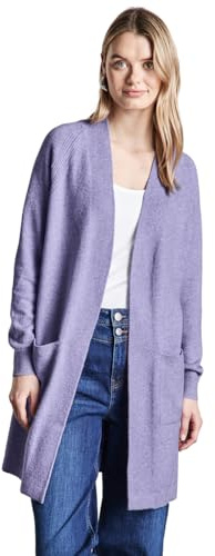 Street One Women's A253896 Long Cardigan, Viola Lilac Mel, 18