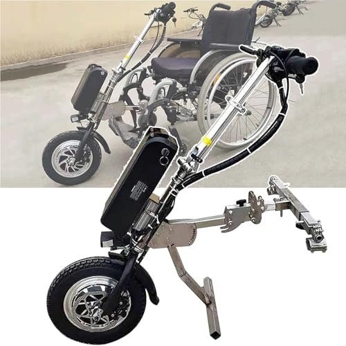 500W Handbike Eléctrica para Silla de Ruedas 500W - Transforme Su Silla Manual en Eléctrica (35km/h Máx), Autonomía 65km,Estructura Lega di alluminio - para Pendientes y Uso Urbano,B