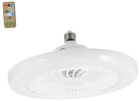Operitacx Mini Ceiling Fan with Remote Control Dimmable LED Light for Bedroom and Kitchen Adjustable Color Temperature Speed Silent Design for Comfortable Living Spaces