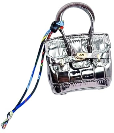 LAOYEFACAI Mini Taschenanhänger Süßer Leder Schlüsselanhänger Handtaschen Charm Perfekt für Damen niedliche Kopfhörertasche für Geldgeschenke für Frauen