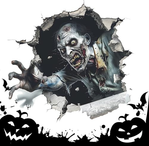 Calcomanías De Pared Halloween,Pegatinas Realistas Espeluznantes | Suministros Para Fiestas De Halloween, Decoración Del Hogar Tenebrosa Para Bar Pub Salón Cocina
