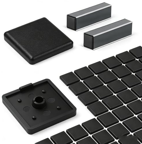 50er-Pack Endkappen 30x30 mm für Aluprofile, langlebig und schützend | Hochwertiges ABS, einfache Montage, kratzfreier Schutz, sicherer Sitz, vielseitig für Möbel und Aluminiumprofile.