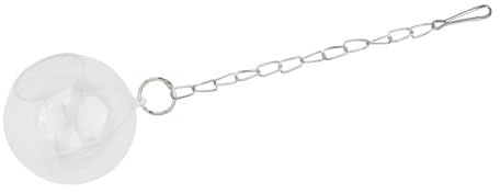 Toyvian Haustier Futterball mit Aufhängehaken aus Bruchfestem Kunststoff 8cm Geflügel Futtersuchspielzeug für Hühner Kaninchen und Kleintiere im Käfig