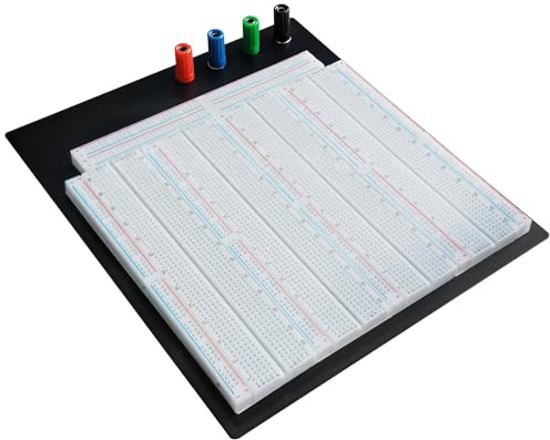Packool Black Base with Numbered Rows, Breadboard for Digital Analog Circuits, Large Solderless Breadboard Kit, 3220-point Bread Board