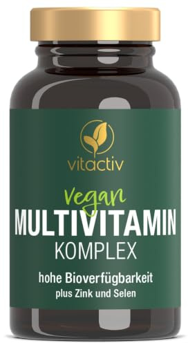 VITACTIV Multivitamin Komplex - 240 Multivitamin Tabletten - Vitamine A-Z plus Spurenelemente, ohne Vitamin K - Für z.B. Immunsystem - Hohe Bioverfügbarkeit, Hochdosiert, Vegan - Laborgeprüft in DE