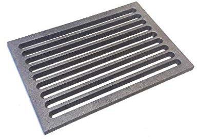 Fonderia Bongiovanni | Gusseisenrost | Kaminrost | Pelletofen | Grill Boden für Asche | (30 x 20 x 1 cm)
