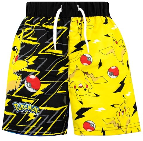 Pokemon Badehose Jungen | Pikachu Badehose Für Jungen | Pokeball Schwimmshorts Kinder | Badeshorts Pikachu