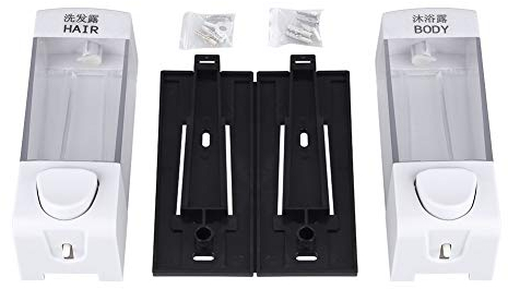 DEWIN Desinfektionsspender Wand, Bad Seife Wandspender Spender, Shampoo Box Desinfektionsspender Lotion Flüssigkeitspumpe (2 x 350ml)