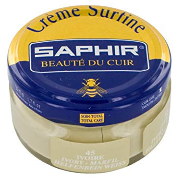 Saphir Crema extrafina para el cuero, Marfil (blanco marfil), 50 ml