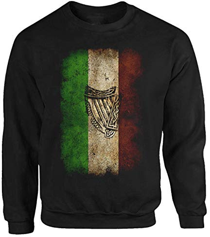 Tex-Ha Ireland Flag Irland Fahne Dublin Schottland Wales Whiskey Sweatshirt Pullover M