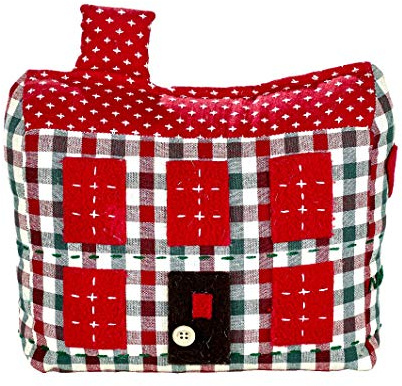 Comarco Sa 11588 - Tope para Puerta, Tejido Acolchado, Fieltro, Verde/Rojo, 20 x 6 x 17 cm