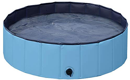 Yaheetech Hundepool, Doggy Pool, Katzenpool, Faltbares Pool, Hundebadewanne PVC-rutschfest 100X30 cm