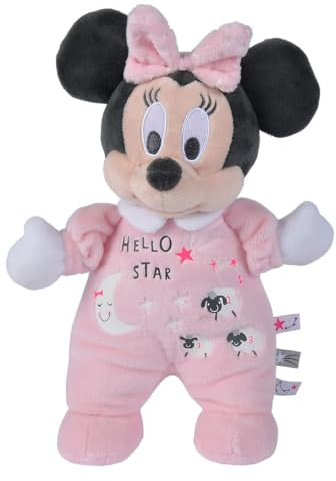 Simba 6315872503 - Disney Minnie 25cm Plüschtier, Glow in The Dark, Mickey Mouse, Plüschspielzeug, ab den ersten Lebensmonaten
