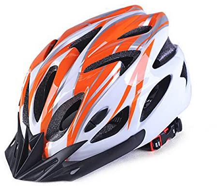 AOOPOO Children's Bicycle Helmet, Kids Helmet Childrens Sports Bike Skateboard Scooter Cycle Boys Girls Skating Ventilation (Orange & white)
