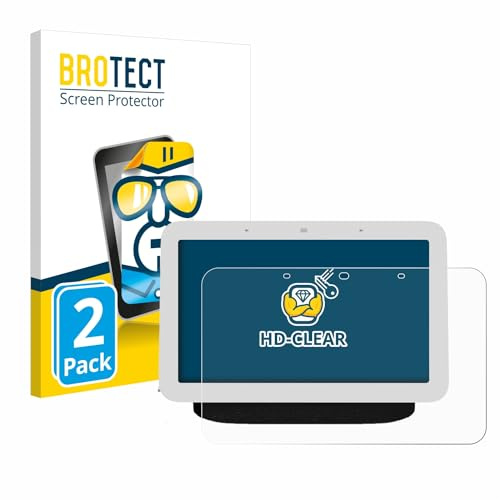 BROTECT 2 Stück Schutzfolie für Google Nest Hub 2 Displayschutz Folie Made in Germany, Ultra-Klar