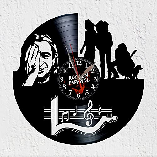 Genérico Vinywoody Reloj de Pared de Disco de Vinilo Musica Española Hard Rock Blues Rock