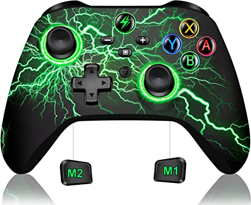 GAMSINGY Switch Controller, Wireless Controller Switch mit Präzise Bewegungssteuerung/Dual Motors Vibration/Turbo/Macro/Aufwecken Funktion, Cool RGB Controller für Switch/Lite/OLED Konsole