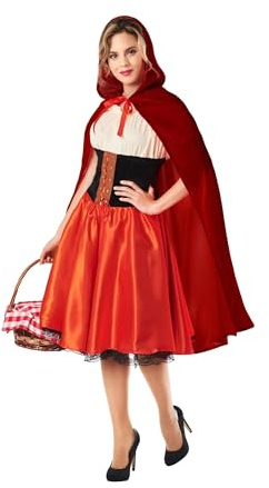 ALMACENES CASA ANGEL DISFRAZ DE CAPERUCITA CON CAPA ROJA PARA MUJER (S)