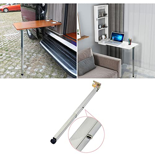 Altkknih Tischbein Edelstahl Klapptischbein Wand Hängend Esstisch Stützbein Höhenverstellbar Tischbein DIY Möbel Tischbein Camping Auto Tischbein, Schutzfuß Einstellung 0~1cm(Size:80cm/31.4in)
