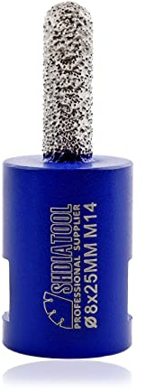 SHDIATOOL Mortiers de diamant Raking Bits, 8mm x 25mm M14 Thread pour mortier ancien, soufflé, briques endommagées ou enlèvement de pierre naturelle