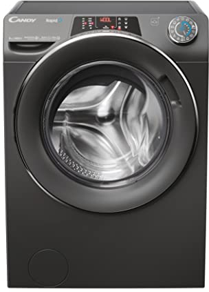 Candy RapidO RO1484DWMCRT/1-S Lavadora 8 KG, 1400 RPM,Pantalla Smart Text, Panel Smart Touch, Wi-Fi, Snap & Wash, 16 Ciclos, 9 Rápidos,Motor Inverter,Función Vapor,Inicio Diferido 24H, 76 DB,Antracita