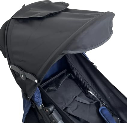 Baby Stroller Hood Disability Pushchair Hood Sun Canopy Universal Pram Sun Shade for Buggy Pushchair Umbrella Stroller Sunshade Shield Cover with Pockets Window Extendable