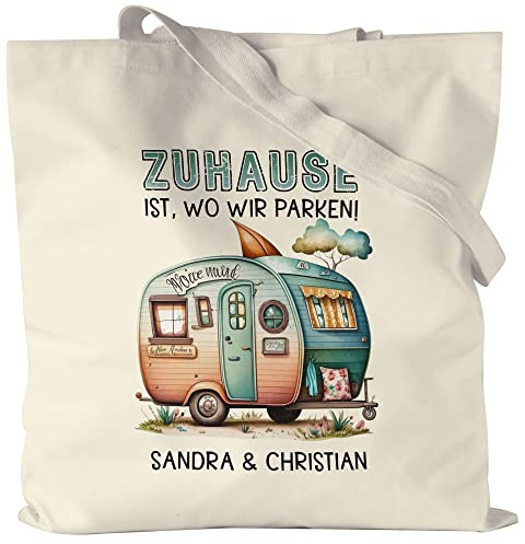 Kiddle-Design Die coolsten Camper heißen Jutebeutel personalisiert mit Wunschnamen Wohnwagen Wohnmobil