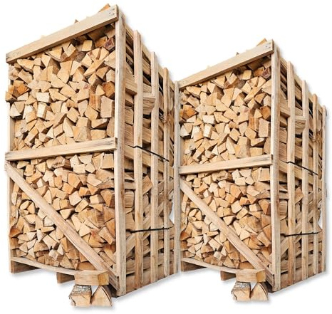 1-3 Boxen Brennholz Buche 25cm 1,8 RM Box Luftgetrocknet ofenfertig Kaminholz Heiz Holz Feuerholz Scheitholz Kaminfeuer Lagerfeuer Pizzaofen Ofen | Energie Kienbacher (2 Boxen)