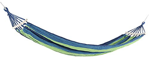Leapiture Spreader Bar Canvas Hammock Lightweight Camping Hammock Portable Outdoor Travel Hammock with Hardwood Spreader Bar for Leisure Lounging Tandem Use(Color bar blue)