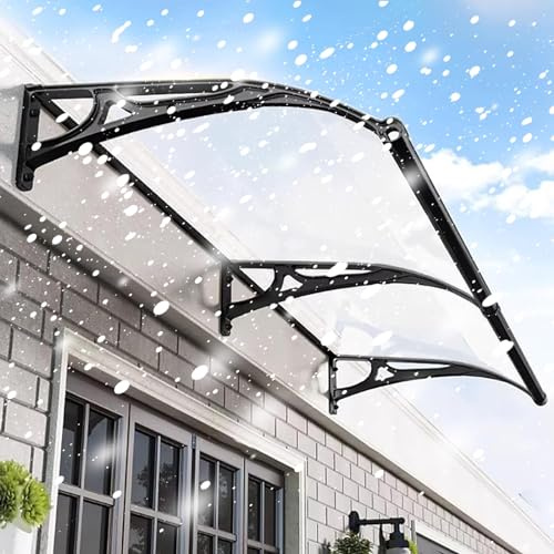 Marquesina Para Puertas Y Ventanas, Ventana De Tejado Tejadillo De Protección Contra La Lluvia Y La Nieve UV, Toldo Cubierta, Tejados De Plastico Exterior Toldo De Entrada De Techo ( Color : Transpare