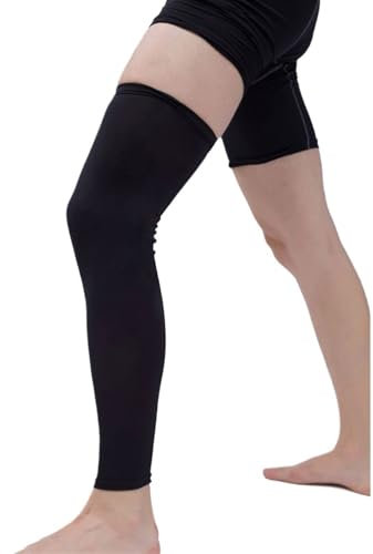 1 Stück Kompressions-Beinmanschette, volle Länge, Beinmanschette, Sport-Radsport-Beinmanschetten for Oberschenkel, Knie, Wade, for Männer und Frauen, Fahrrad, Basketball Waden-KompressionsstrüMpfe Ohn