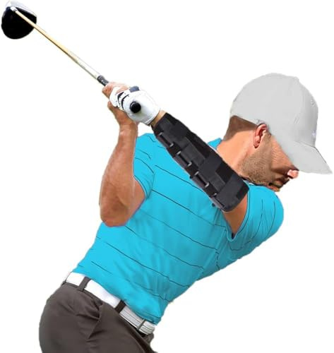 JUNNEE Golf Trainingshilfen mit Ellbogenstütze, Golf Zubehör geradem Arm Schwungtrainer, perfekt zum Führen des festen Korrektors von Golfflügeln, halten Sie Ihren Unterarm gerade