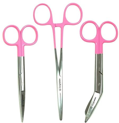 Set di forbici da infermiera Pink Top – Forbici da medicazione – Set di forbici per infermiere – forbici per primo soccorso – forbici mediche – fornello – regalo di cura