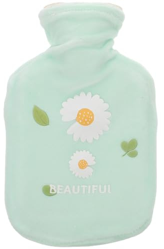 TOVINANNA Wärmflasche mit Bezug, 350ml Wärmeflasche Groß Flauschig, Auslaufsicher Wärmflaschen mit Känguru-Tasche, Naturkautschuk +Bettflasche Flauschig, Handwärmer für Kinder & Erwachsene