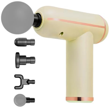 Trendi Massage Gun Deep Tissue | Portable Muscle Massager with 4 Heads | 6-Speed Quiet Motor | Handheld Percussion Massager for Back, Neck, Foot & Body | Gift for Men, Women, Dad & Athletes