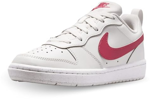 Nike Court Borough Low Recraft (GS) Scarpe per Il Tempo Libero per Bambini Platinum Tint/Sweet Beet/White 37.5
